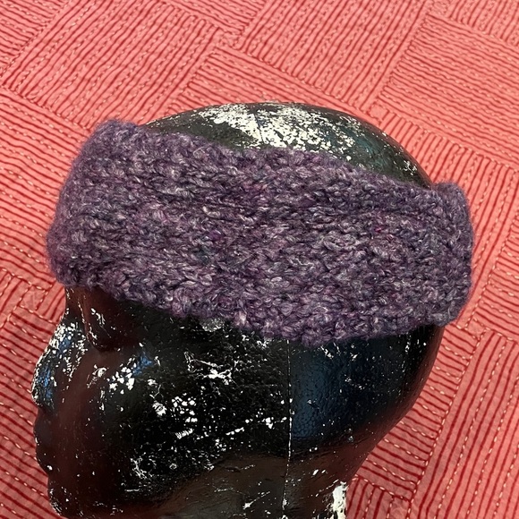 Vintage Cozy Purple Knit Headband - Picture 8 of 8